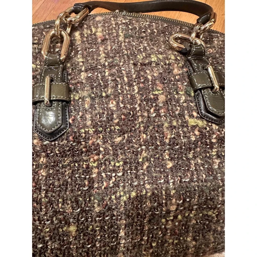 Coach Chelsea Boucle Emerson Convertible Satchel Bag BrownTweed,‎ F1171- 17818